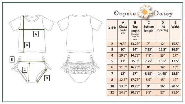 Teal Gingham & Floral Rash Guard Ruffle Bottom Two-Piece Swimsuit