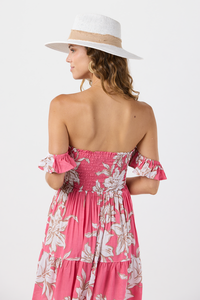 French Mini Dress in Lily Hot Pink for Women