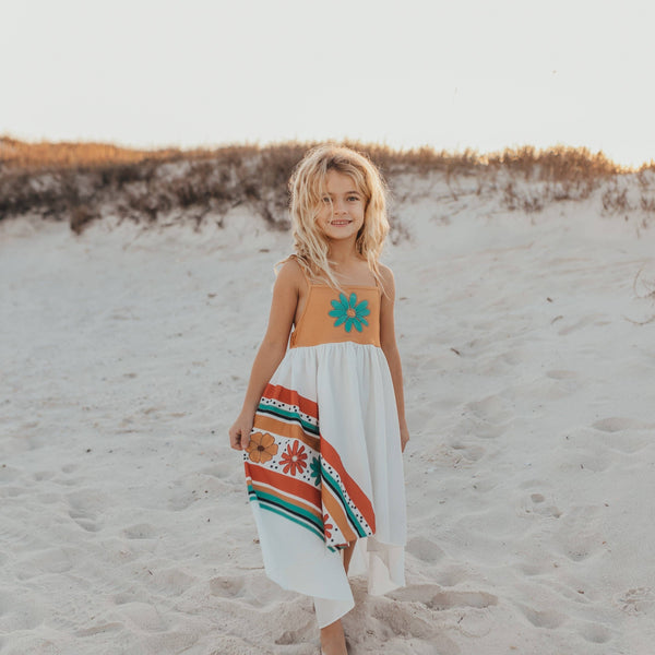 Mustard Flower Rainbow High Lo Dress