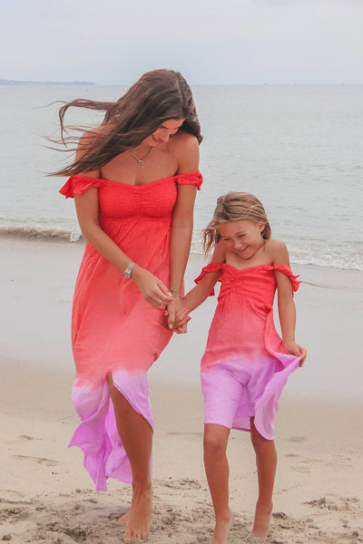 Girls' Hollie Dress in Rosie Violet