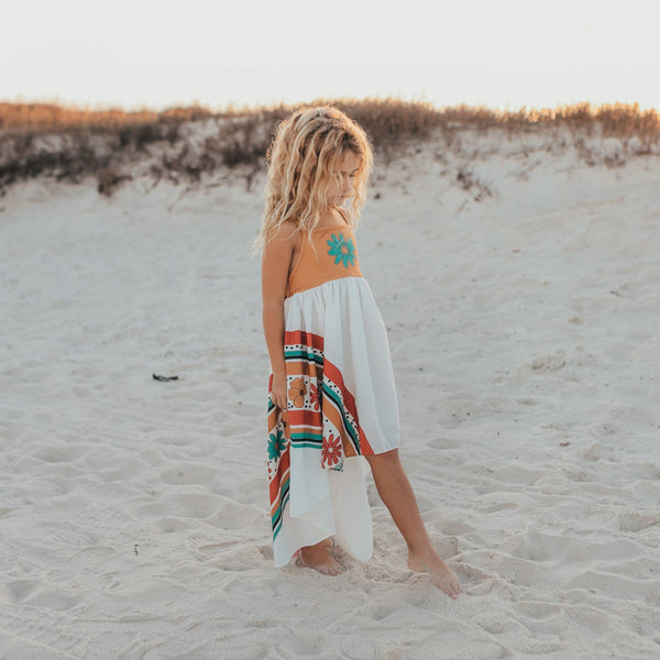 Mustard Flower Rainbow High Lo Dress