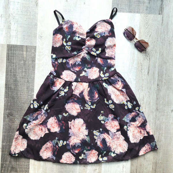 The Kara Black Floral Mini Dress for Girls, Tweens & Teens