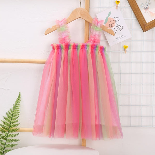 The Sasha Rainbow Tulle Dress