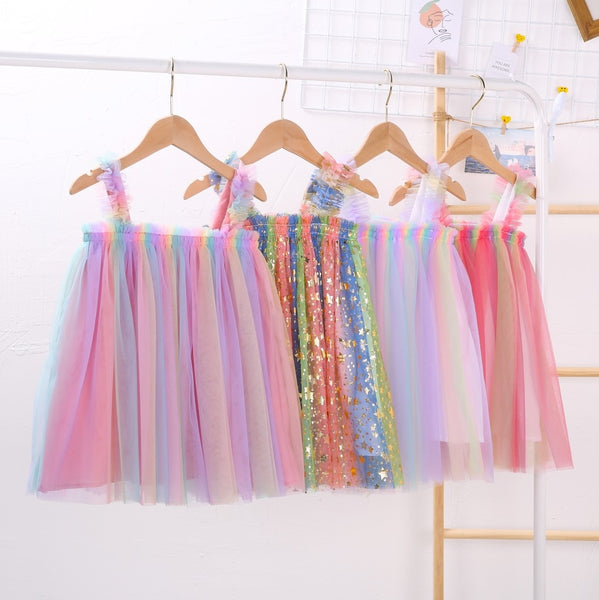 The Sasha Rainbow Tulle Dress