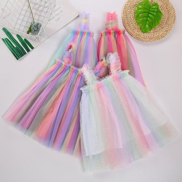 The Sasha Rainbow Tulle Dress