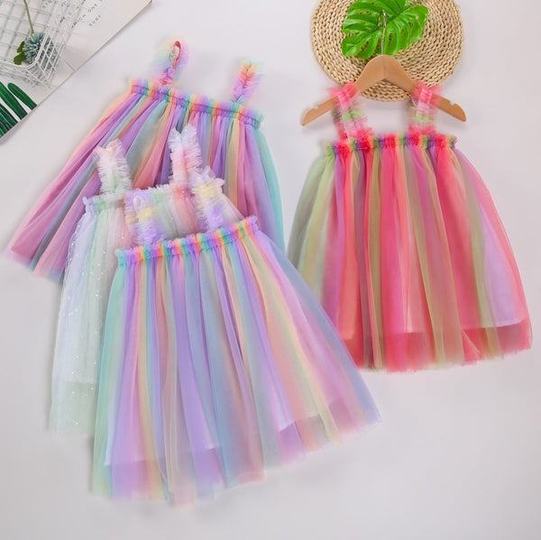 The Sasha Rainbow Tulle Dress