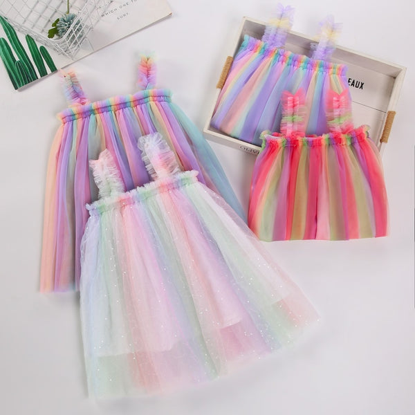 The Sasha Rainbow Tulle Dress