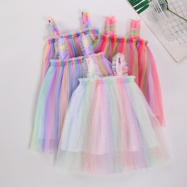 The Sasha Rainbow Tulle Dress