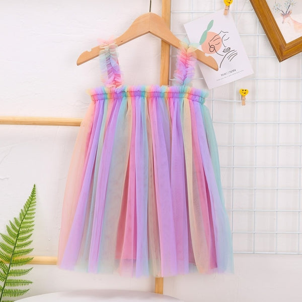 The Sasha Rainbow Tulle Dress