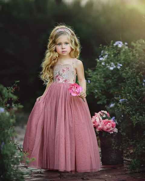 Cori Fluffy Floral Dress for Toddler & Little Girls