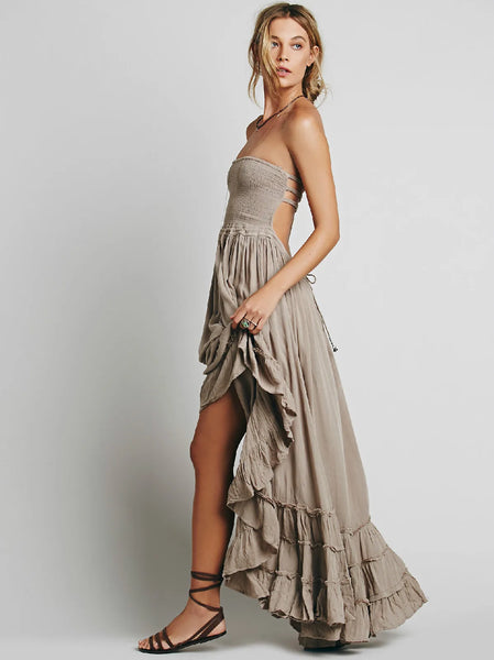 The Tasia Strappy-Back Halter Maxi