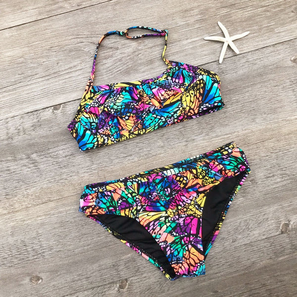 The Vivid Butterfly Wings Two Piece for Tween Girls