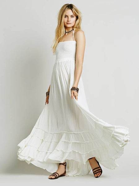 The Tasia Strappy-Back Halter Maxi