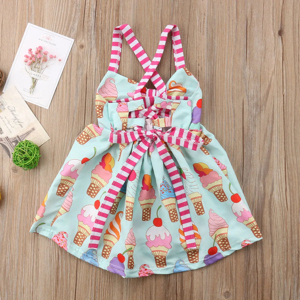 Summer Sundae Strappy Sundress for Toddler & Little Girls