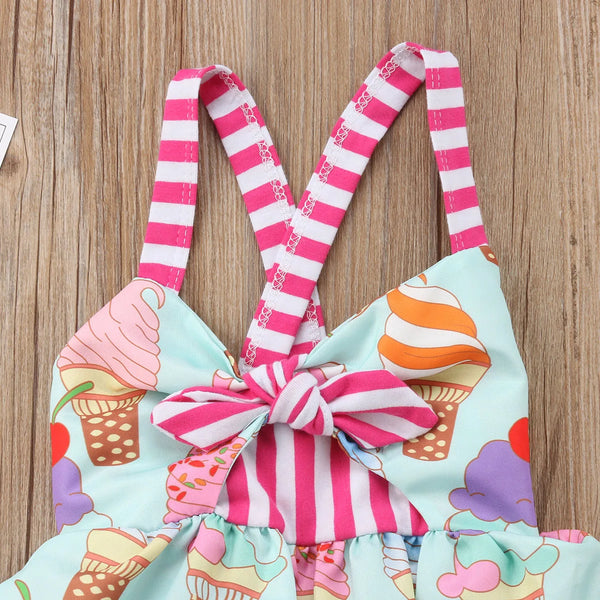 Summer Sundae Strappy Sundress for Toddler & Little Girls