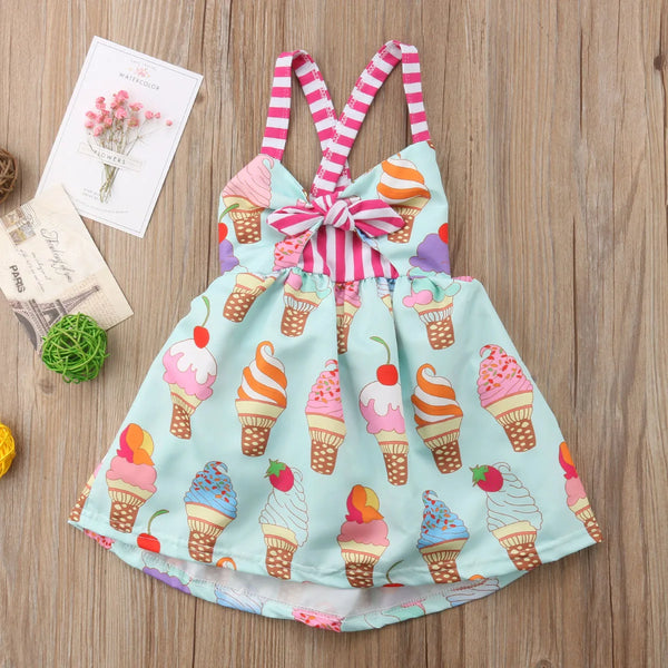 Summer Sundae Strappy Sundress for Toddler & Little Girls