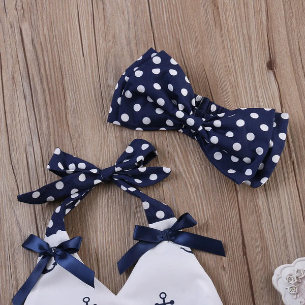 Little Sailor Blue/White Outfit for Baby & Toddler Girls