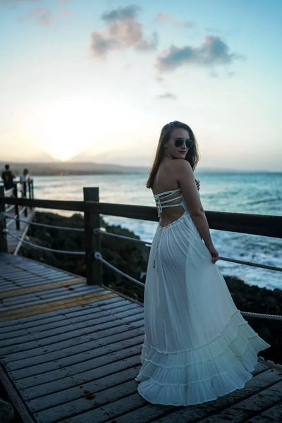 The Tasia Strappy-Back Halter Maxi