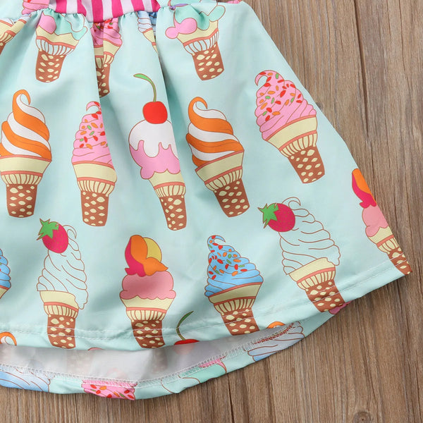 Summer Sundae Strappy Sundress for Toddler & Little Girls