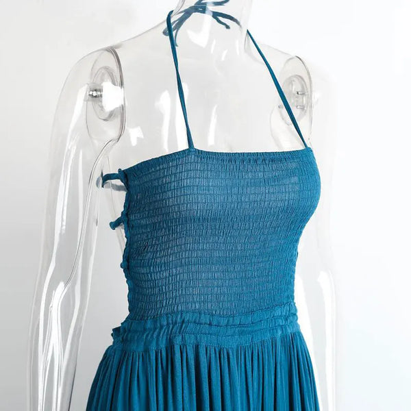 The Tasia Strappy-Back Halter Maxi