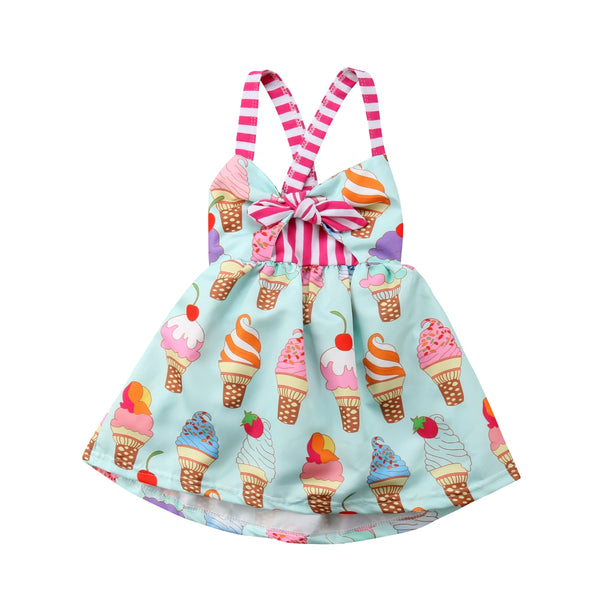 Summer Sundae Strappy Sundress for Toddler & Little Girls