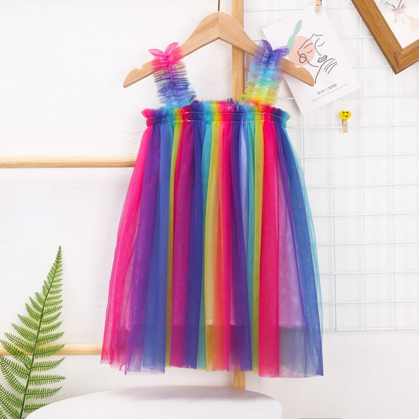 The Sasha Rainbow Tulle Dress