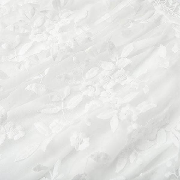 The Genevieve White Halter Lace Dress for Women