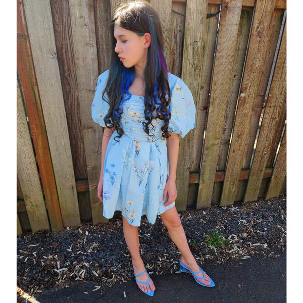 The Jessamine Semi-Formal Bubble Sleeve Dress for Tweens, Teens, & Women