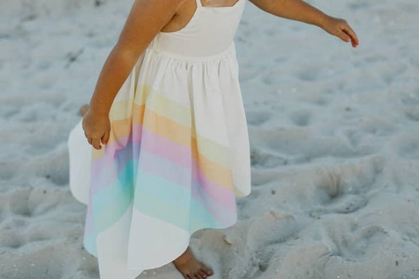 Pastel Rainbow Hi-Lo Dress
