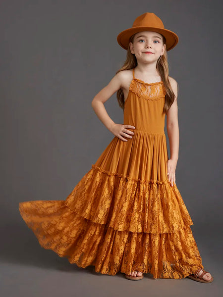 The Merida Sleeveless Lace Maxi Dress