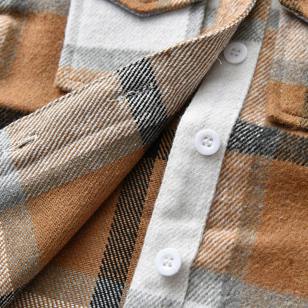 The Hooded Plaid Shacket for Baby & Girls