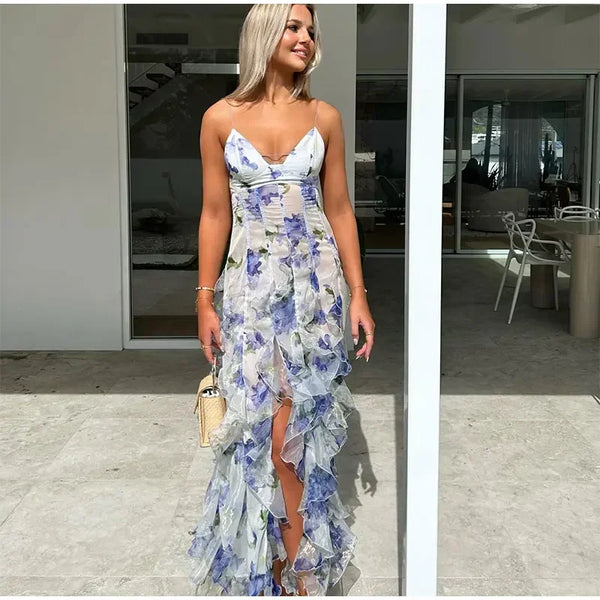 The Dominga Floral Tiered Ruffle Dress for Women