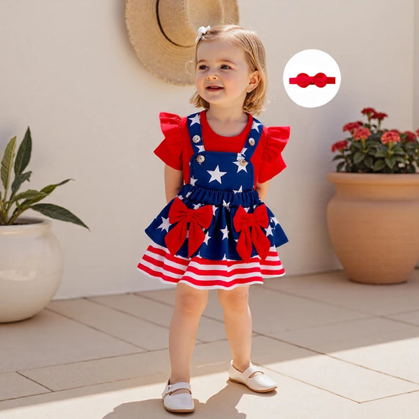 American Princess Stars & Stripes Outfit for Baby & Toddler Girls