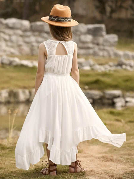 Megara Boho Fringe Maxi Dress for Girlsstat