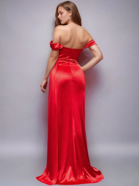 Sabine Off-The-Shoulder Slip Corset Special Occasion Dress