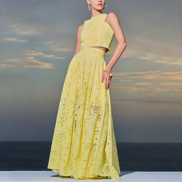 Madame Empress Eyelet Top & Maxi Skirt Outfit for Women & Teens