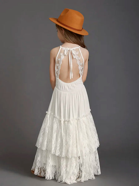 The Merida Sleeveless Lace Maxi Dress
