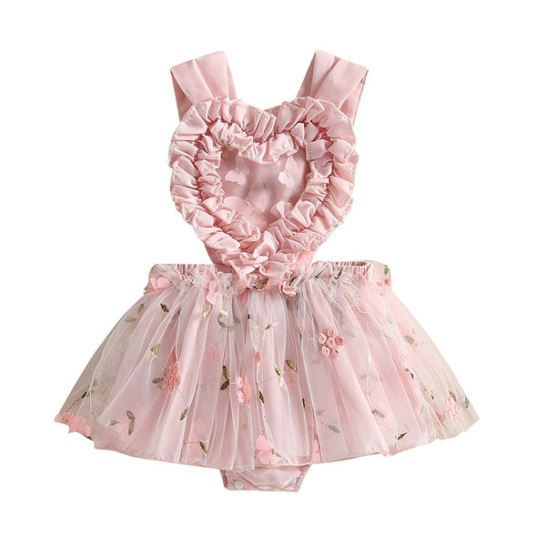 The Harmony Heart Floral Romper Dress