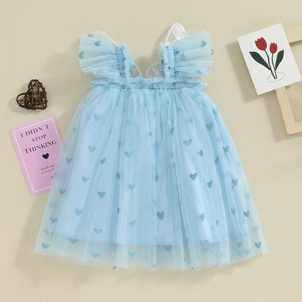 Baby Butterfly Wings Mini Hearts Dress for Baby & Little Girls