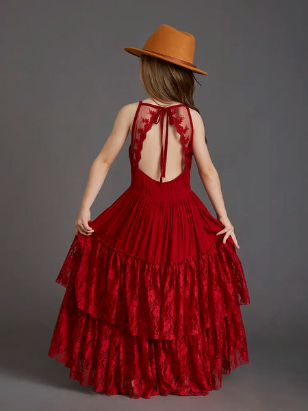 The Merida Sleeveless Lace Maxi Dress