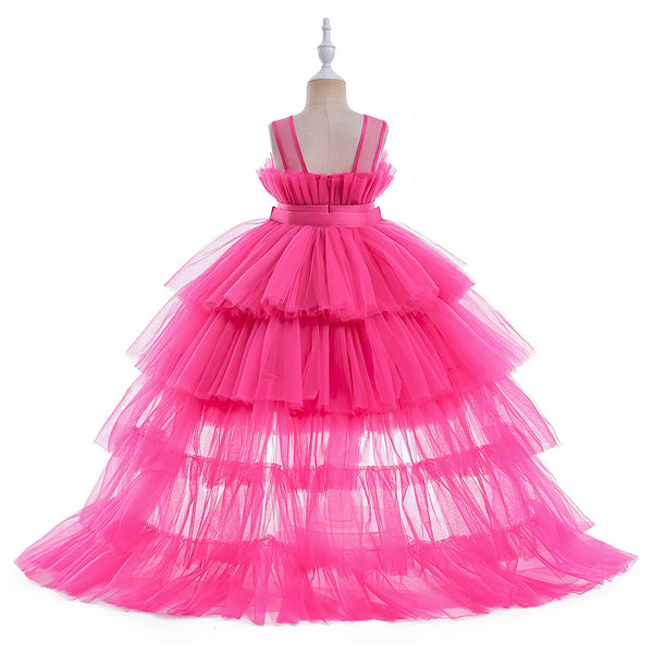 Dakota High Low Formal Ball Gown for Girls with Detachable Train