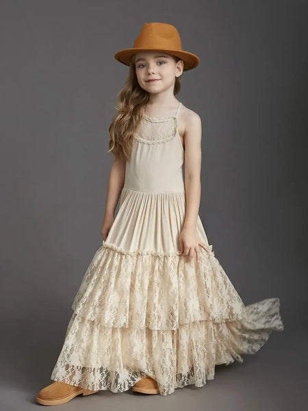 The Merida Sleeveless Lace Maxi Dress