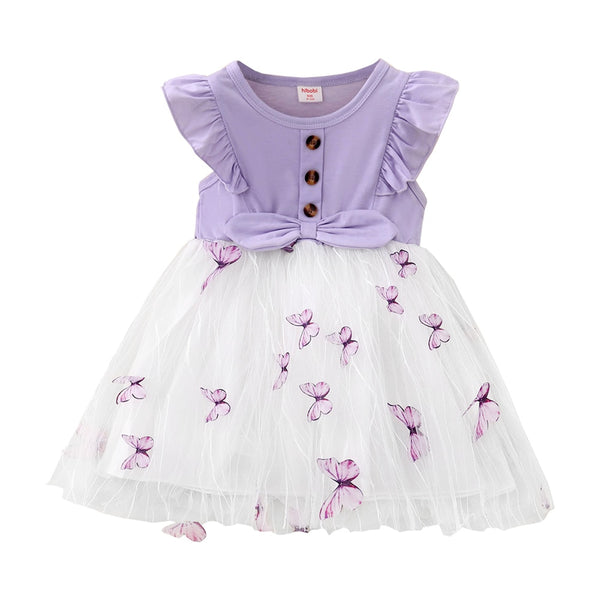 The Alexandra Flutter-Sleeve Butterfly Dress