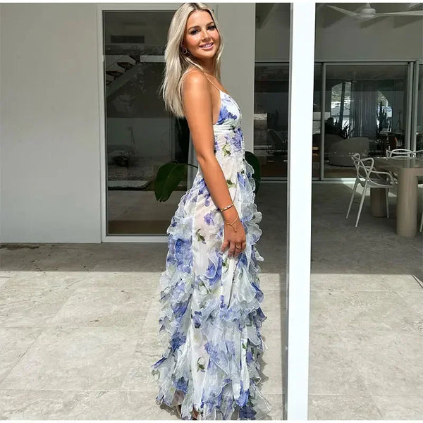 The Dominga Floral Tiered Ruffle Dress for Women