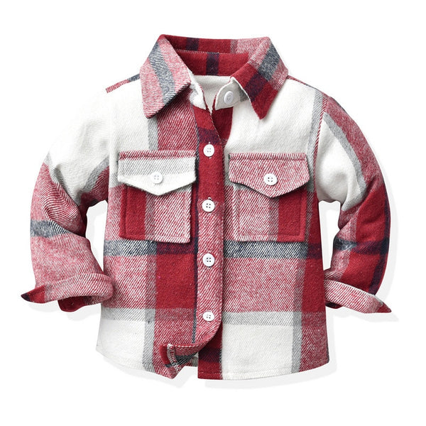 Girls Classic Plaid Shacket for Babies, Toddlers, Girls & Tweens