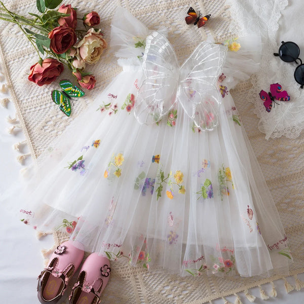 Fluture Floral Tulle Butterfly Wing Dress for Baby, Toddler & Little Girls
