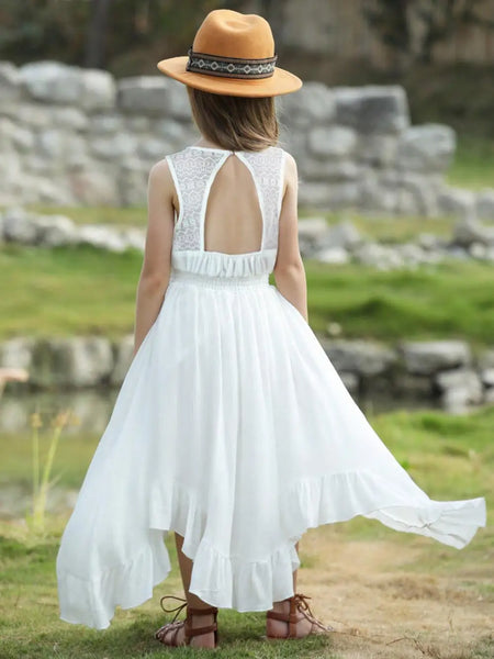 Megara Boho Fringe Maxi Dress for Girlsstat