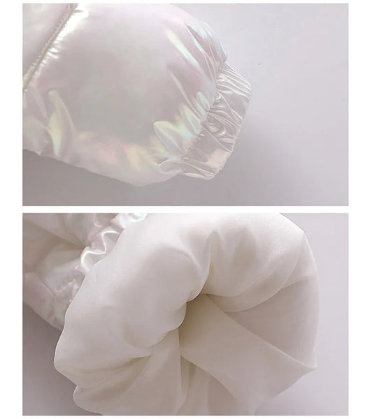 The Shiny Unicorn Puff Jacket for Little Girls