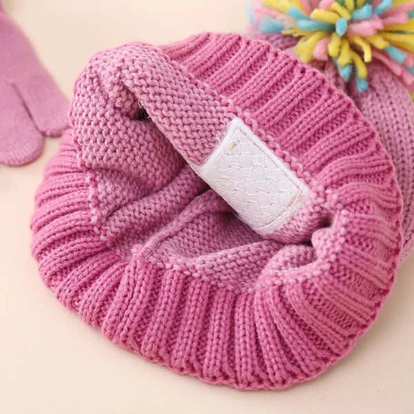 The Happy Unicorn Pom-Pom Beanie & Gloves Set