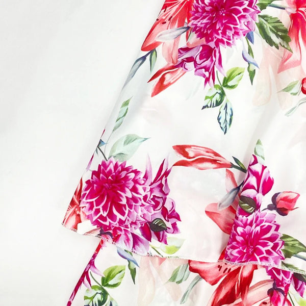 The Michelle Floral Maxi Skirt and Crop Top Set for Women